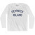 Delaware Fenwick Island Adult Cotton Long Sleeve Vintage T-shirt - White