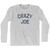 Crazy Joe Adult Cotton Long Sleeve Political City T-Shirt - Grey Heather