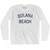 California Solana Beach Adult Cotton Long Sleeve Vintage T-shirt - White