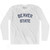 Oregon Beaver State Nickname Adult Cotton Long Sleeve T-shirt - White