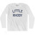 Rhode Island Little Rhody Nickname Adult Cotton Long Sleeve T-shirt - White
