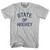 Minnesota State of Hockey Nickname Adult Cotton T-Shirt - Cool Grey