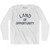 Arkansas Land of Opportunity Nickname Adult Cotton Long Sleeve T-shirt - White Arkansas Land of Opportunity Nickname Adult Cotton Long Sleeve T-shirt - White