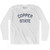 Arizona Copper Nickname Adult Cotton Long Sleeve T-shirt - White Arizona Copper Nickname Adult Cotton Long Sleeve T-shirt - White