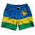Rwanda Country Flag 7.5" Swim Shorts Made in USA - Blue Yellow Green Rwanda Country Flag 7.5" Swim Shorts Made in USA - Blue Yellow Green