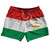 Tajikistan Country Flag 5" Swim Shorts Made in USA - Red Green