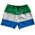 Sierra Leone Country Flag 5" Swim Shorts Made in USA - Green Blue Sierra Leone Country Flag 5" Swim Shorts Made in USA - Green Blue