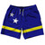 Curacao Country Flag 7.5" Swim Shorts Made in USA - Blue Yellow
