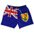 Turks and Caicos Islands Country Flag 5" Swim Shorts Made in USA - Green Yellow Turks and Caicos Islands Country Flag 5" Swim Shorts Made in USA - Green Yellow