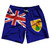 Turks and Caicos Islands Country Flag 7.5" Swim Shorts Made in USA - Green Yellow Turks and Caicos Islands Country Flag 7.5" Swim Shorts Made in USA - Green Yellow