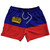 Liechtenstein Country Flag 5" Swim Shorts Made in USA - Blue Yellow Red