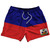 Haiti Country Flag 5" Swim Shorts Made in USA - Red White Blue