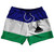 Lesotho Country Flag 5" Swim Shorts Made in USA - Blue White Green Lesotho Country Flag 5" Swim Shorts Made in USA - Blue White Green