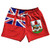 Bermuda Country Flag 5" Swim Shorts Made in USA - Red Green