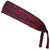 Zebra Red & Navy Elastic Tie Running Fitness Headbands Made in USA - Red Navy Zebra Red & Navy Elastic Tie Running Fitness Headbands Made in USA - Red Navy
