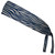 Zebra Cool Grey & Navy Elastic Tie Running Fitness Headbands Made in USA - Grey Navy Zebra Cool Grey & Navy Elastic Tie Running Fitness Headbands Made in USA - Grey Navy