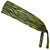 Zebra Yellow & Navy Elastic Tie Running Fitness Headbands Made In USA - Yellow Navy Zebra Yellow & Navy Elastic Tie Running Fitness Headbands Made In USA - Yellow Navy