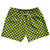 Navy & Yellow Lemon Checkerboard 5" Swim Shorts Made in USA - Navy & Yellow Lemon