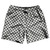 Dark Grey & White Checkerboard Swim Shorts 7.5" Made in USA - Dark Grey & White Dark Grey & White Checkerboard Swim Shorts 7.5" Made in USA - Dark Grey & White