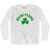 Grand Prairie Shamrock Cotton Long Sleeve T-shirt - White