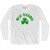 West Virginia State Shamrock Cotton Long Sleeve T-shirt - White West Virginia State Shamrock Cotton Long Sleeve T-shirt - White