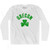 Oregon State Shamrock Cotton Long Sleeve T-shirt - White