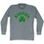 Nebraska State Shamrock Tri-Blend Long Sleeve T-shirt - Athletic Grey