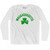 Massachusetts State Shamrock Cotton Long Sleeve T-shirt - White Massachusetts State Shamrock Cotton Long Sleeve T-shirt - White