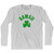 Hawaii State Shamrock Cotton Long Sleeve T-Shirt - Grey Heather Hawaii State Shamrock Cotton Long Sleeve T-Shirt - Grey Heather