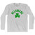 Delaware State Shamrock Cotton Long Sleeve T-Shirt - Grey Heather