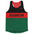 Afghanistan Country Finish Line Running Tank Top Racerback Track and Cross Country Singlet Jersey Made in USA - Red Green