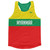 Myanmar Country Finish Line Running Tank Top Racerback Track and Cross Country Singlet Jersey Made in USA - Green Yellow Red