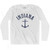Indiana State Anchor Home Cotton Adult Long Sleeve T-shirt - White