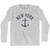 New York State Anchor Home Cotton Adult Long Sleeve T-Shirt - Grey Heather
