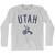Utah State Tricycle Adult Cotton Long Sleeve T-Shirt - Grey Heather