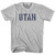Utah State Stencil Adult Cotton T-Shirt - Grey Heather
