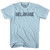 Delaware State Stencil Adult Cotton T-Shirt - Light Blue