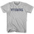 Wyoming State Stencil Adult Cotton T-Shirt - Cool Grey
