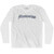 Mississippi Old Town Font Long Sleeve T-shirt - White