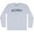 Peanut Adult Tri-Blend Long Sleeve T-shirt - Athletic White