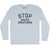 Stop Mouth Breathers Adult Tri-Blend Long Sleeve T-shirt - Athletic White Stop Mouth Breathers Adult Tri-Blend Long Sleeve T-shirt - Athletic White