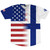 American Flag And FinlAnd Flag Combination Soccer Jersey Made In USA American Flag And FinlAnd Flag Combination Soccer Jersey Made In USA