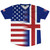 American Flag And IcelAnd Flag Combination Soccer Jersey Made In USA American Flag And IcelAnd Flag Combination Soccer Jersey Made In USA