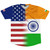 American Flag And India Flag Combination Soccer Jersey Made In USA American Flag And India Flag Combination Soccer Jersey Made In USA