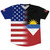 American Flag And Antigua And Barbuda Combo Soccer Jersey Made In USA American Flag And Antigua And Barbuda Combo Soccer Jersey Made In USA