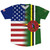 American Flag And Dominica Flag Combination Soccer Jersey Made In USA American Flag And Dominica Flag Combination Soccer Jersey Made In USA