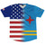 American Flag And Aruba Combo Soccer Jersey Made In USA American Flag And Aruba Combo Soccer Jersey Made In USA