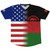 American Flag and Malawi Flag Combination Soccer Jersey Made In USA American Flag and Malawi Flag Combination Soccer Jersey Made In USA