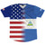 American Flag and Nicaragua Flag Combination Soccer Jersey Made In USA American Flag and Nicaragua Flag Combination Soccer Jersey Made In USA