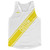 White & Yellow Custom Sash Running Tank Top Racerback Track & Cross Country Singlet Jersey - White & Yellow White & Yellow Custom Sash Running Tank Top Racerback Track & Cross Country Singlet Jersey - White & Yellow
